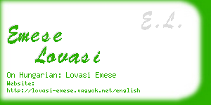 emese lovasi business card